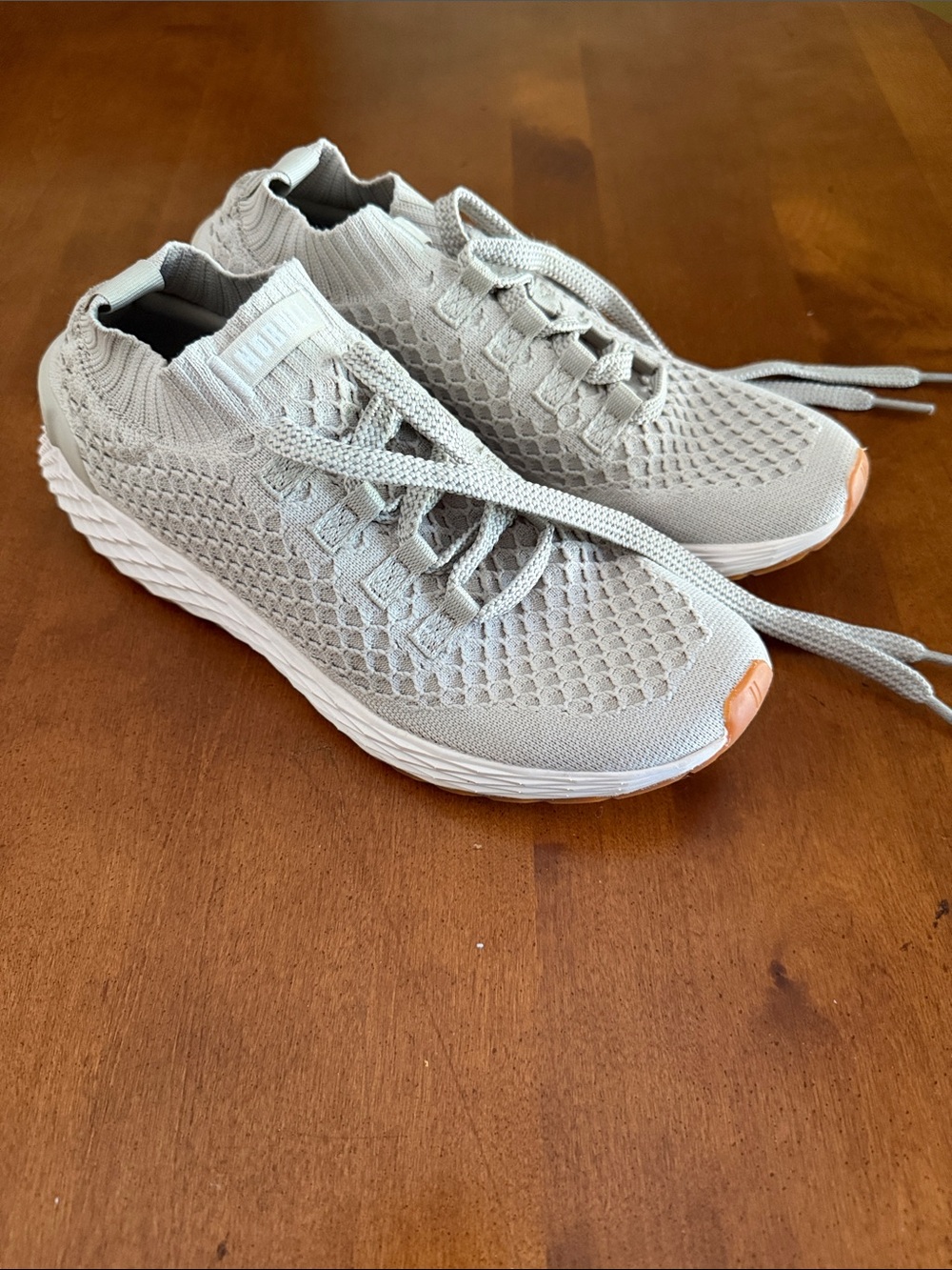 Khaki Knit Womens Athletic Sneakers - Brand: Nobull